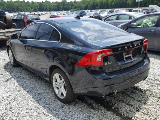 YV140MFB9F1316642 - 2015 VOLVO S60 PREMIE BLACK photo 3