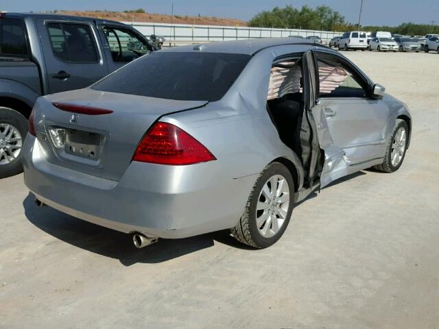 1HGCM66587A064834 - 2007 HONDA ACCORD EX SILVER photo 4