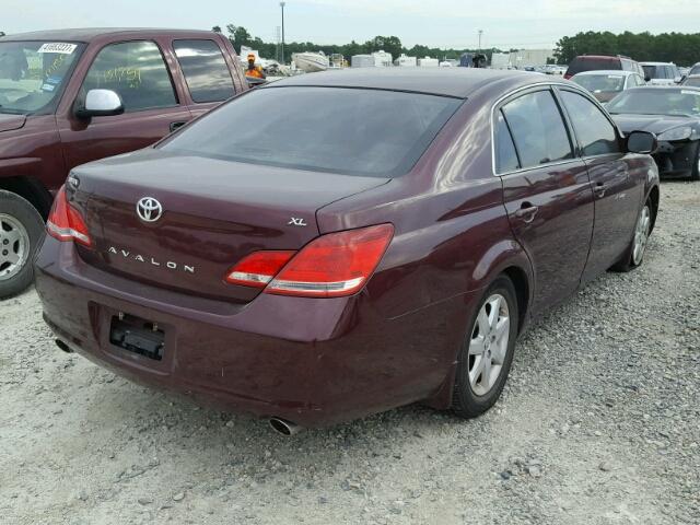 4T1BK36BX6U127705 - 2006 TOYOTA AVALON XL MAROON photo 4