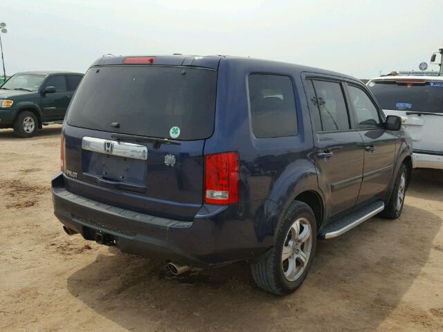 5FNYF3H71DB012721 - 2013 HONDA PILOT BLUE photo 4