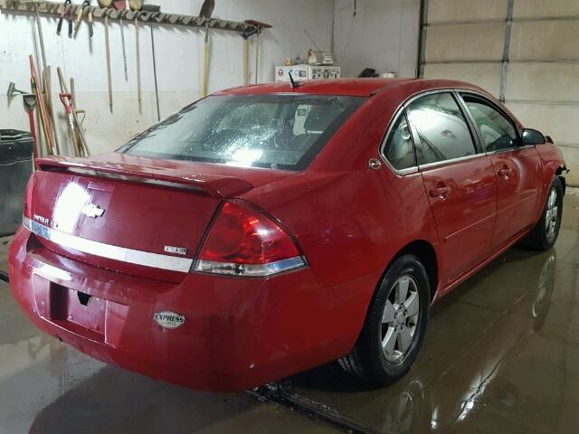 2G1WB58K279404966 - 2007 CHEVROLET IMPALA LS RED photo 4