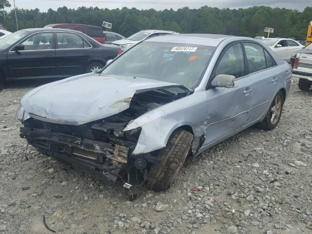 5NPEU46F57H259500 - 2007 HYUNDAI SONATA SE BLUE photo 2