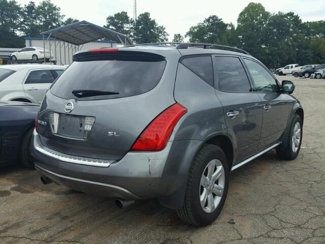 JN8AZ08T47W514065 - 2007 NISSAN MURANO SL GRAY photo 4