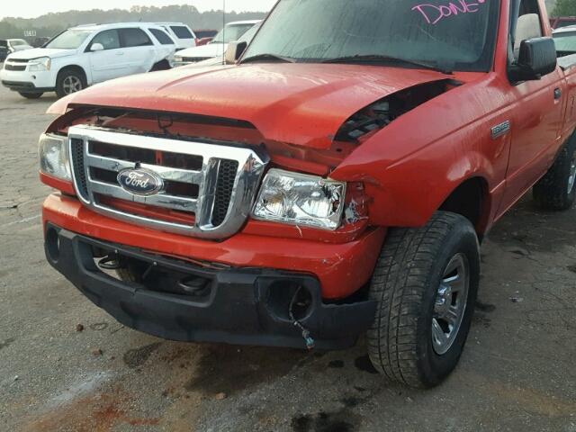 1FTYR11E08PA79293 - 2008 FORD RANGER RED photo 9