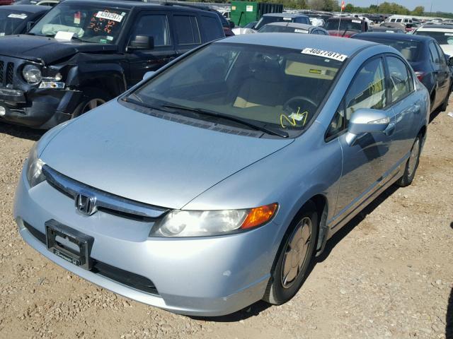 JHMFA36276S028181 - 2006 HONDA CIVIC HYBR BLUE photo 2