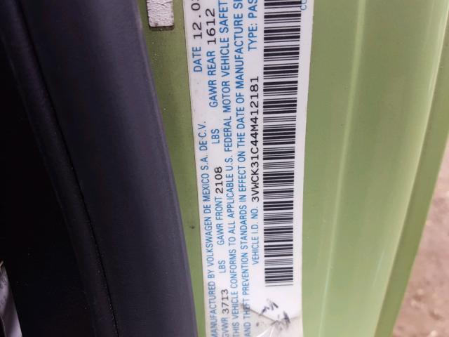 3VWCK31C44M412181 - 2004 VOLKSWAGEN NEW BEETLE 绿色 照片 10