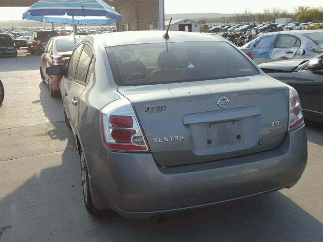 3N1AB61E57L673734 - 2007 NISSAN SENTRA GRAY photo 3