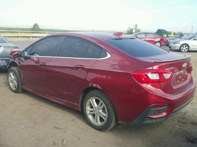 1G1BE5SM3H7176561 - 2017 CHEVROLET CRUZE LT MAROON photo 3