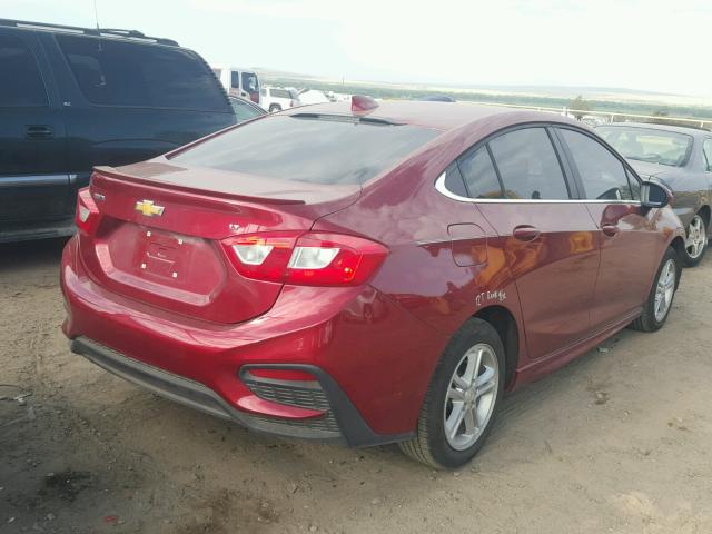 1G1BE5SM3H7176561 - 2017 CHEVROLET CRUZE LT MAROON photo 4