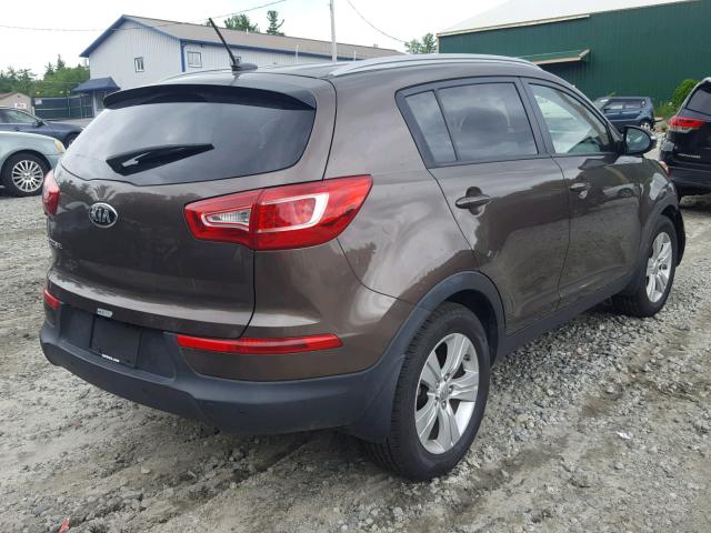 KNDPB3A21D7504466 - 2013 KIA SPORTAGE B BROWN photo 4