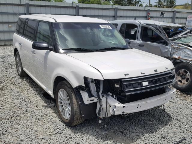 2FMGK5C83JBA14266 - 2018 FORD FLEX SEL WHITE photo 1