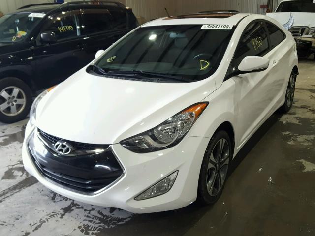 KMHDH6AE5DU015644 - 2013 HYUNDAI ELANTRA CO WHITE photo 2