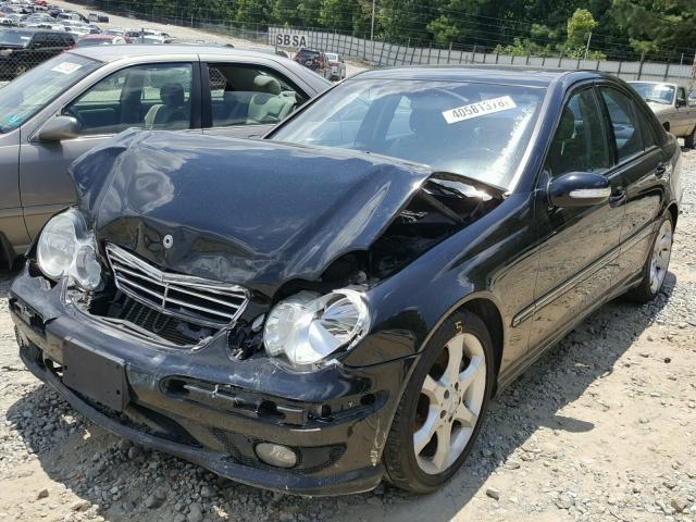 WDBRF52H47F875058 - 2007 MERCEDES-BENZ C 230 BLACK photo 2