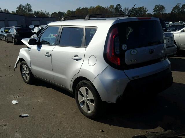 KNDJN2A24F7786919 - 2015 KIA SOUL SILVER photo 3