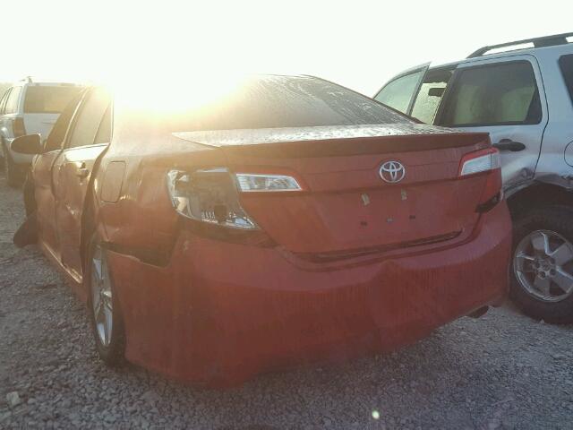 4T1BF1FK2EU831193 - 2014 TOYOTA CAMRY L RED photo 3