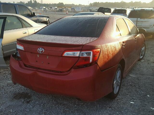 4T1BF1FK2EU831193 - 2014 TOYOTA CAMRY L RED photo 4