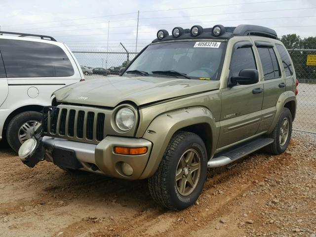 1J4GK38K52W354803 - 2002 JEEP LIBERTY RE GREEN photo 2
