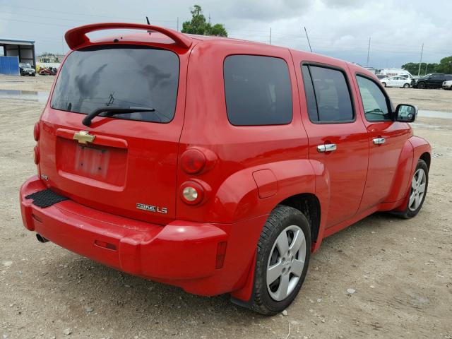 3GNCA33B29S599182 - 2009 CHEVROLET HHR LS RED photo 4