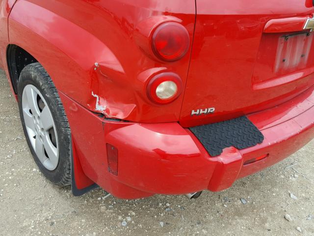 3GNCA33B29S599182 - 2009 CHEVROLET HHR LS RED photo 9