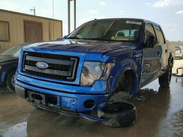 1FTFW1CT4DKE81529 - 2013 FORD F150 BLUE photo 2