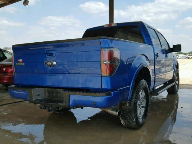 1FTFW1CT4DKE81529 - 2013 FORD F150 BLUE photo 4