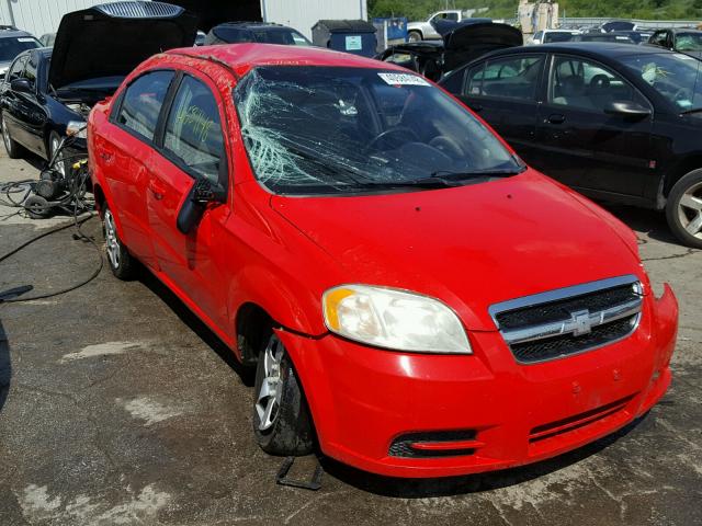KL1TD5DE9BB153172 - 2011 CHEVROLET AVEO LS RED photo 1