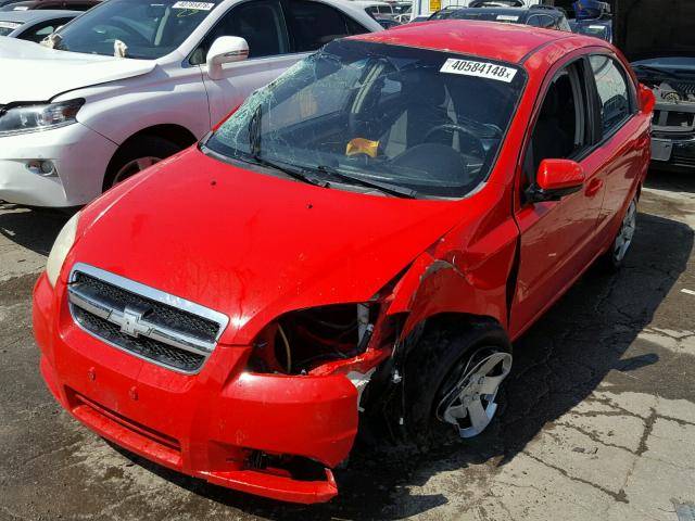 KL1TD5DE9BB153172 - 2011 CHEVROLET AVEO LS RED photo 2
