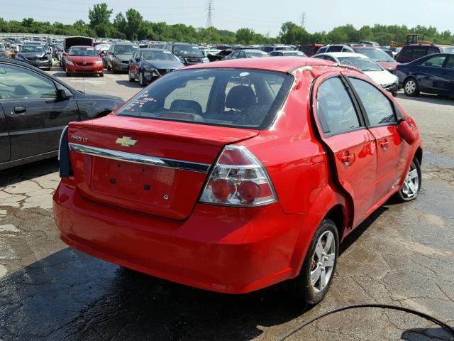 KL1TD5DE9BB153172 - 2011 CHEVROLET AVEO LS RED photo 4