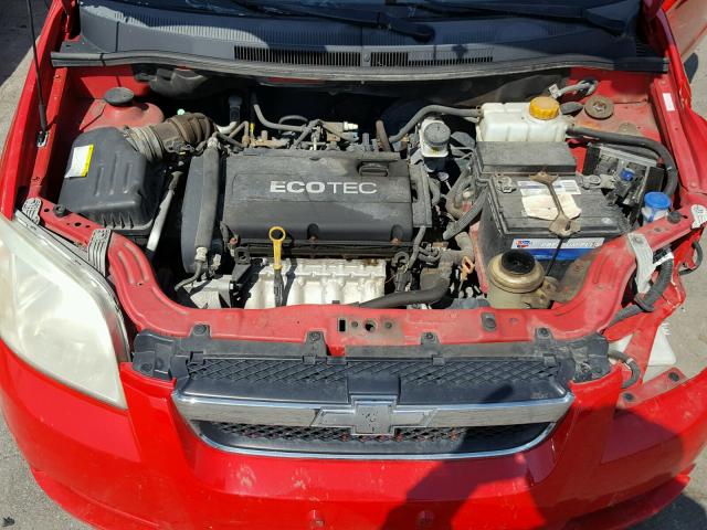 KL1TD5DE9BB153172 - 2011 CHEVROLET AVEO LS RED photo 7