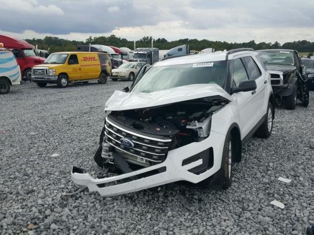 1FM5K8B87HGA95074 - 2017 FORD EXPLORER WHITE photo 2