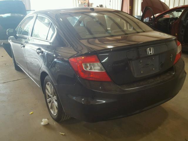 2HGFB2F81CH550791 - 2012 HONDA CIVIC EX 黑色 照片 3