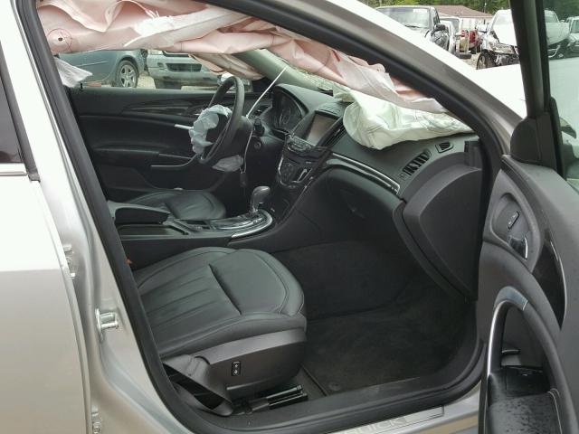2G4GK5EX2E9284946 - 2014 BUICK REGAL SILVER photo 5