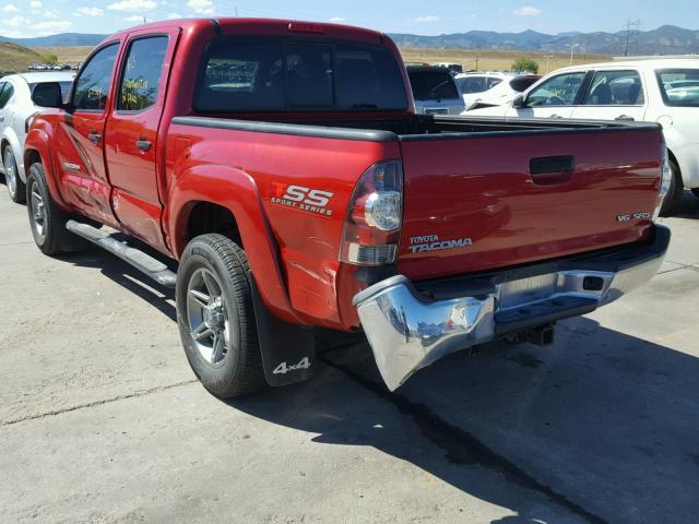 5TFLU4EN7DX049433 - 2013 TOYOTA TACOMA DOU RED photo 3