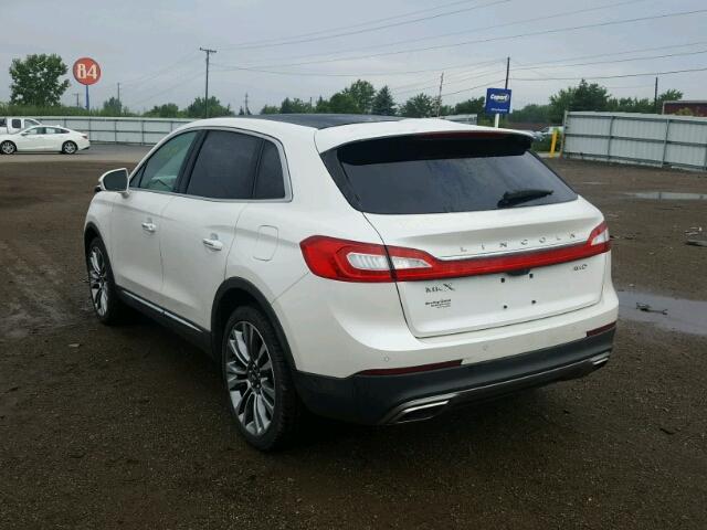 2LMTJ8LR8GBL22316 - 2016 LINCOLN MKX RESERV WHITE photo 3