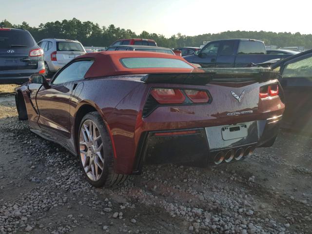 1G1YM3D7XH5114322 - 2017 CHEVROLET CORVETTE S MAROON photo 3