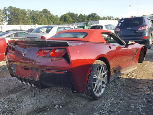 1G1YM3D7XH5114322 - 2017 CHEVROLET CORVETTE S MAROON photo 4