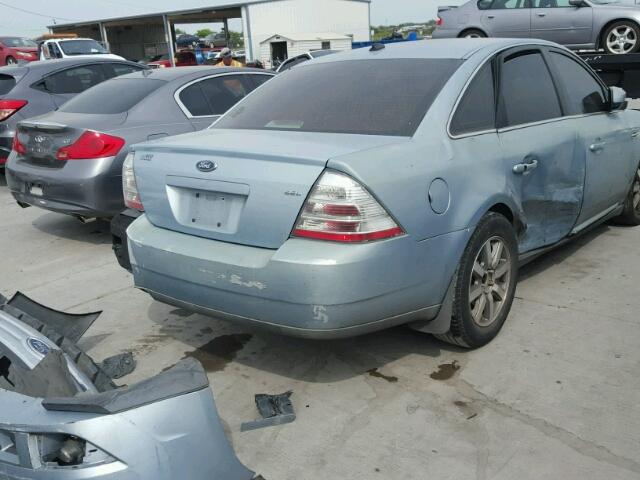 1FAHP24W28G124885 - 2008 FORD TAURUS SEL BLUE photo 4