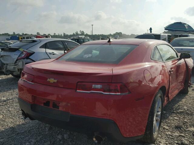 2G1FB1E39F9160818 - 2015 CHEVROLET CAMARO LS RED photo 4