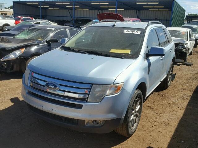 2FMDK48C18BA20667 - 2008 FORD EDGE SEL BLUE photo 2