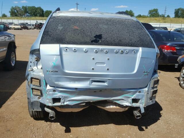 2FMDK48C18BA20667 - 2008 FORD EDGE SEL BLUE photo 9