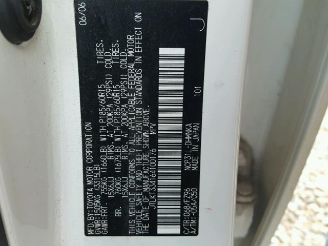 JTLKT334164100176 - 2006 TOYOTA SCION XB Ağ foto 10