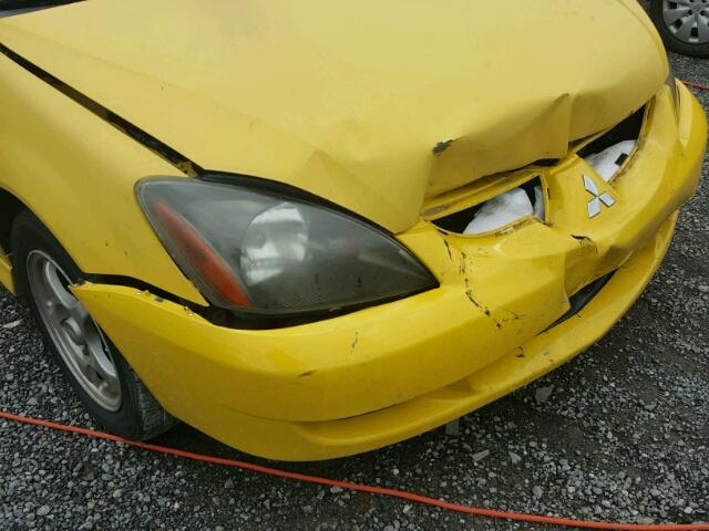 JA3AJ86E04U021267 - 2004 MITSUBISHI LANCER OZ YELLOW photo 9