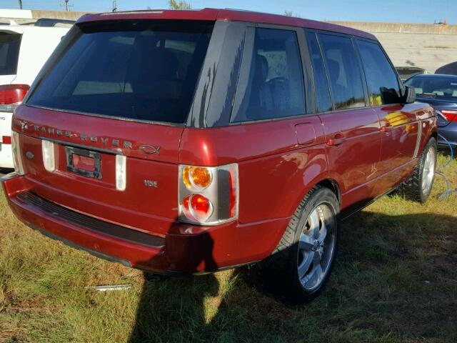 SALME114X4A153097 - 2004 LAND ROVER RANGE ROVE RED photo 4