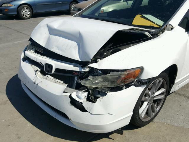 2HGFA55537H709554 - 2007 HONDA CIVIC SI WHITE photo 9