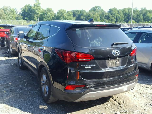 5NMZT3LB0HH028602 - 2017 HYUNDAI SANTA FE S BLACK photo 3