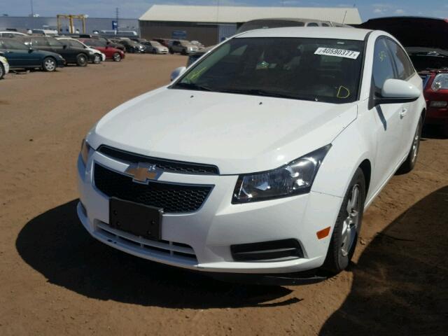 1G1PK5SB3E7170901 - 2014 CHEVROLET CRUZE LT WHITE photo 2