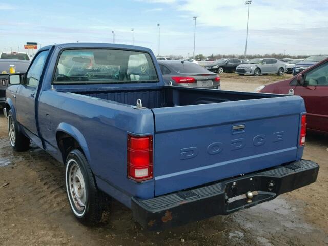 1B7FN14X4JS703017 - 1988 DODGE DAKOTA BLUE photo 3