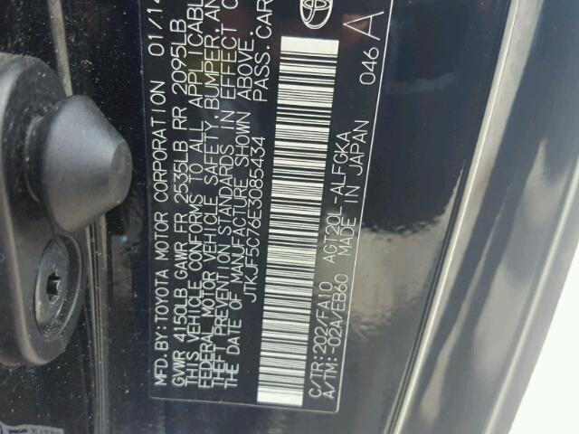 JTKJF5C76E3085434 - 2014 TOYOTA SCION TC 黑色 照片 10