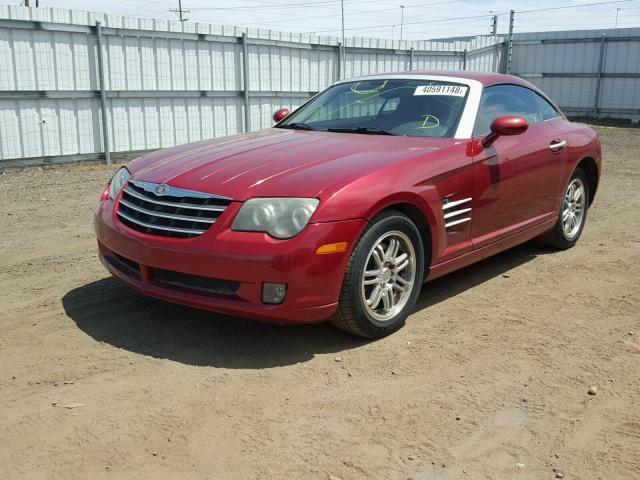 1C3AN69L84X023310 - 2004 CHRYSLER CROSSFIRE RED photo 2