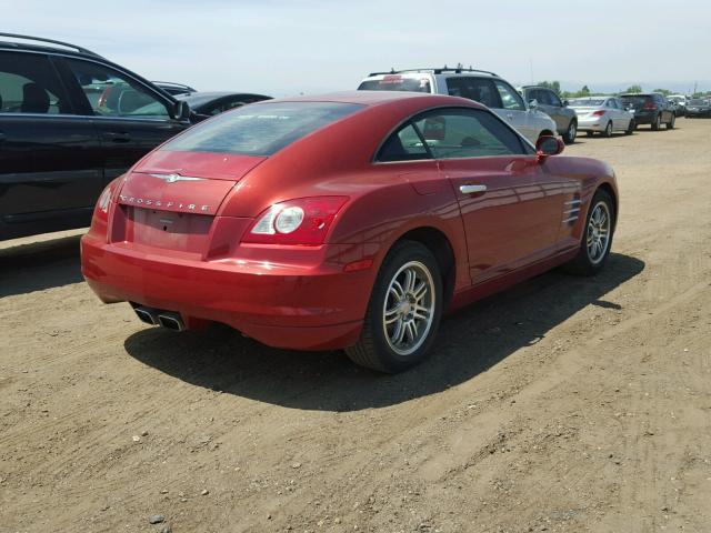 1C3AN69L84X023310 - 2004 CHRYSLER CROSSFIRE RED photo 4